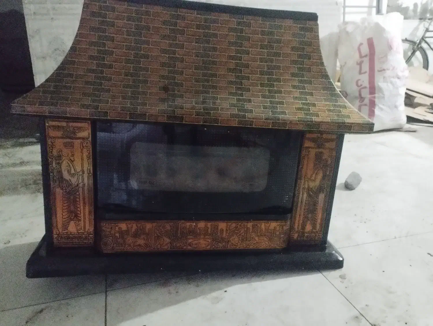 بخاری گازی طرح شومینه|بخاری، هیتر، شومینه|میاندوآب, |دیوار