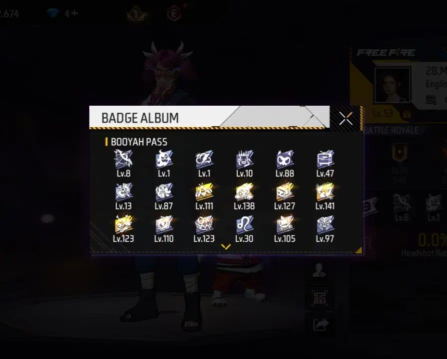 اکانت فری فایر لول ۵۳|کنسول، بازی ویدئویی و آنلاین|رشت, توشیبا|دیوار