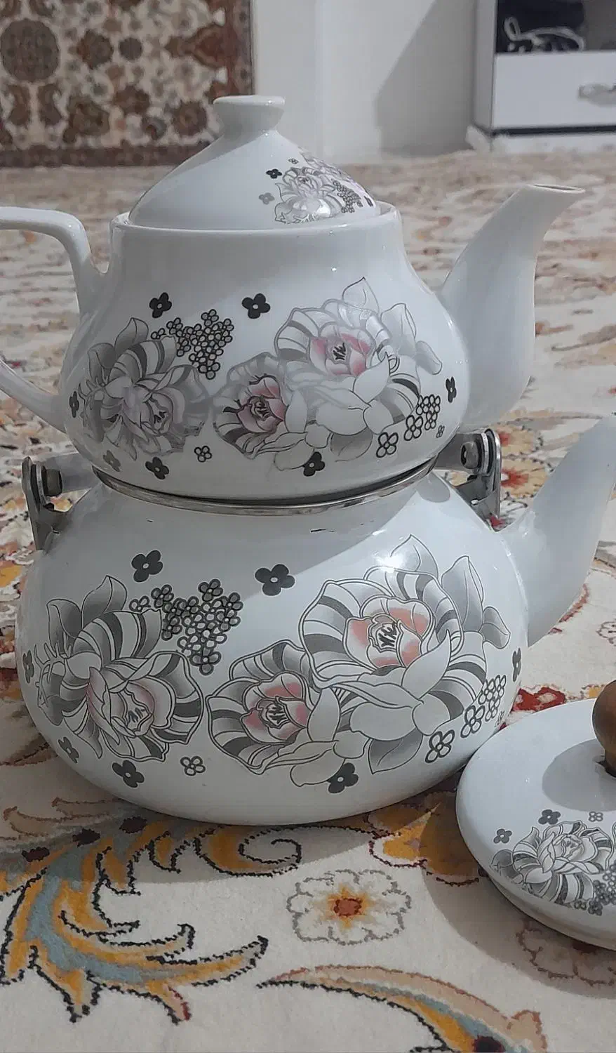 کتری قوری در حد نو|قوری، کتری، قهوه‌ساز دستی|کرمانشاه, |دیوار