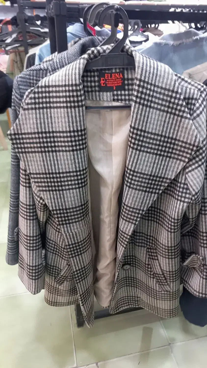 پالتو فوتر چهارخونه|لباس|آران و بیدگل, |دیوار