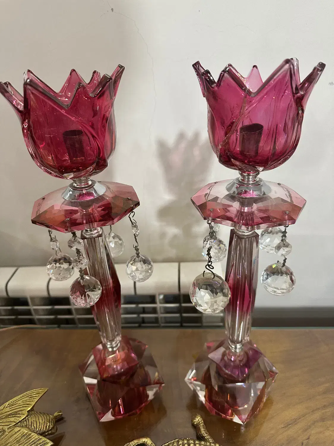 یک جفت شعمدان|صنایع دستی و سایر لوازم تزئینی|کرج, کوی گلها|دیوار