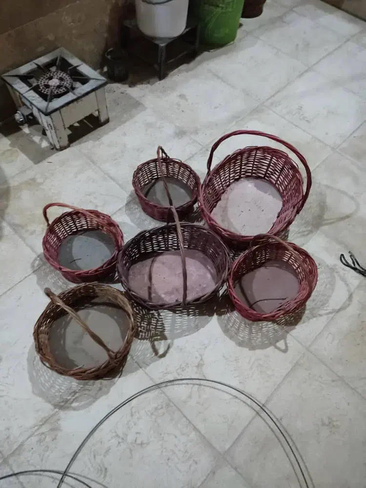 سبد حصیری|صنایع دستی و سایر لوازم تزئینی|شیراز, شاپورجان|دیوار