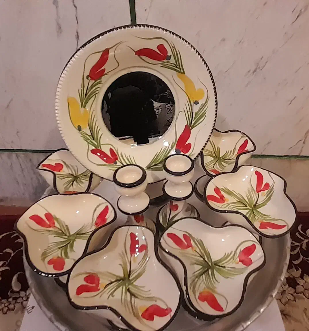 هفت سین سفالی|صنایع دستی و سایر لوازم تزئینی|فارسان, |دیوار