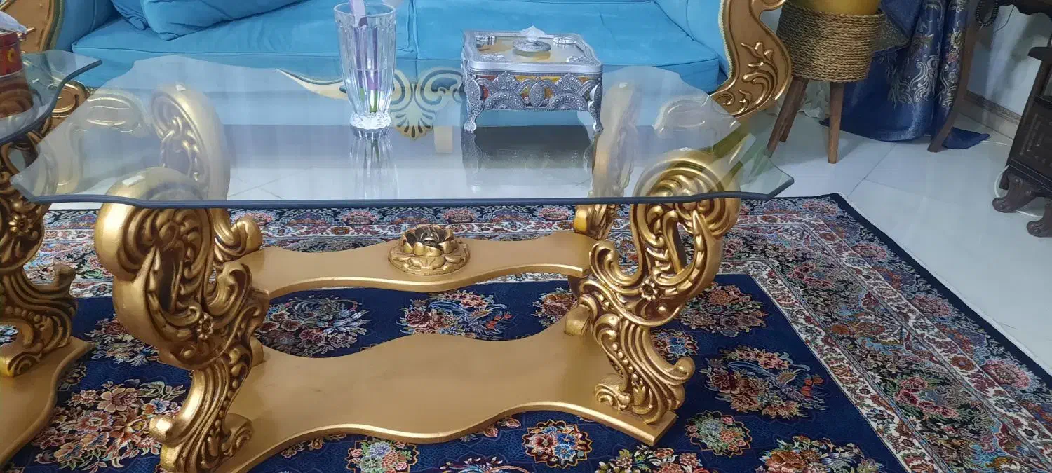 مبلمان هفت نفره و میز جلومبلی و عسلی|مبلمان خانگی و میز عسلی|شازند, |دیوار