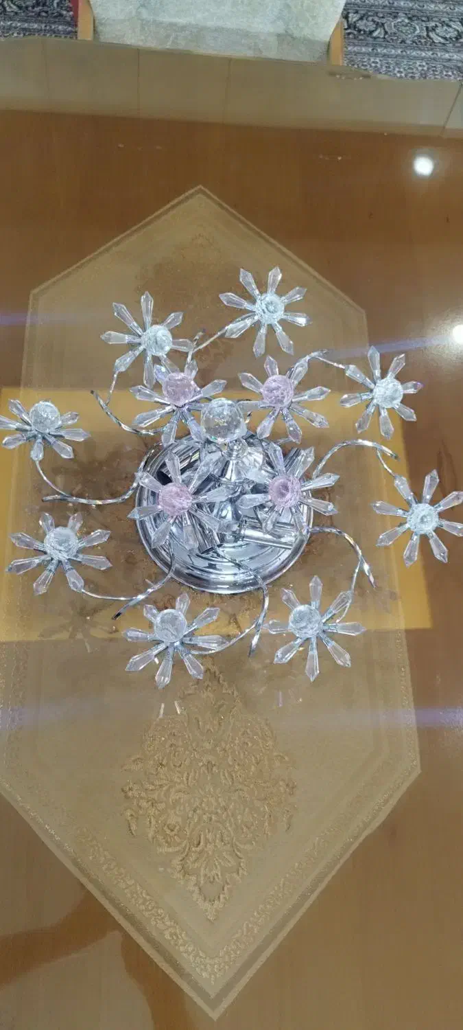 لوستر سقفی کریستال (اصل)|لوستر و چراغ آویز|مرند, |دیوار