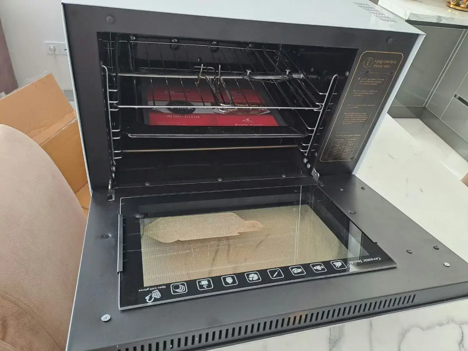 آون تستر 60 لیتری کاراجا سفید مشکی تمام لمسی|اجاق گاز و لوازم برقی پختوپز|شیراز, انجیر|دیوار