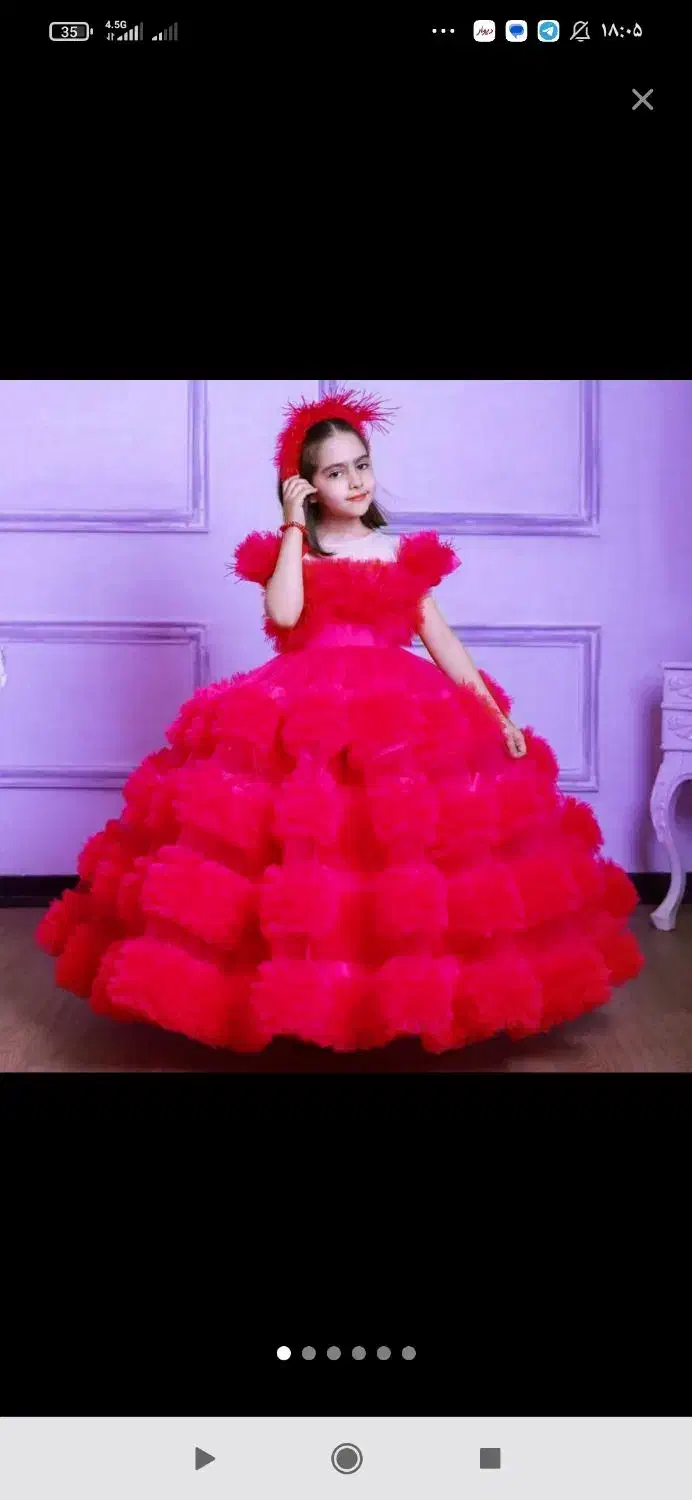 کرایه لباس مجلسی دخترانه لباس پرنسسی لباس عروسکی|کفش و لباس بچه|شیراز, لب آب|دیوار