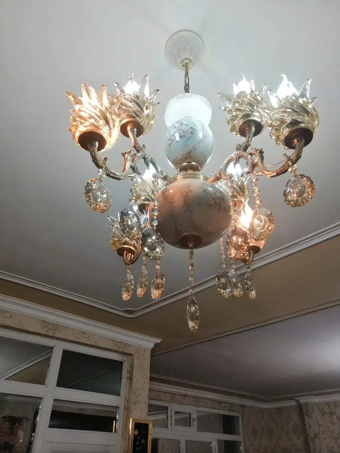 1عددلوستر لیلی مجنون برنز|لوستر و چراغ آویز|تبریز, |دیوار