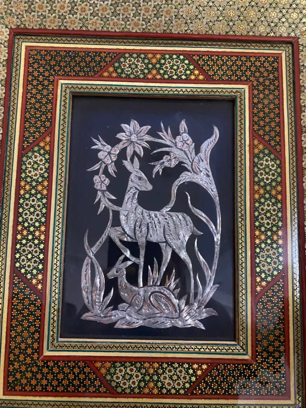 تابلو کار اصفهان معرق کاری|تابلو، نقاشی، عکس|گرگان, |دیوار