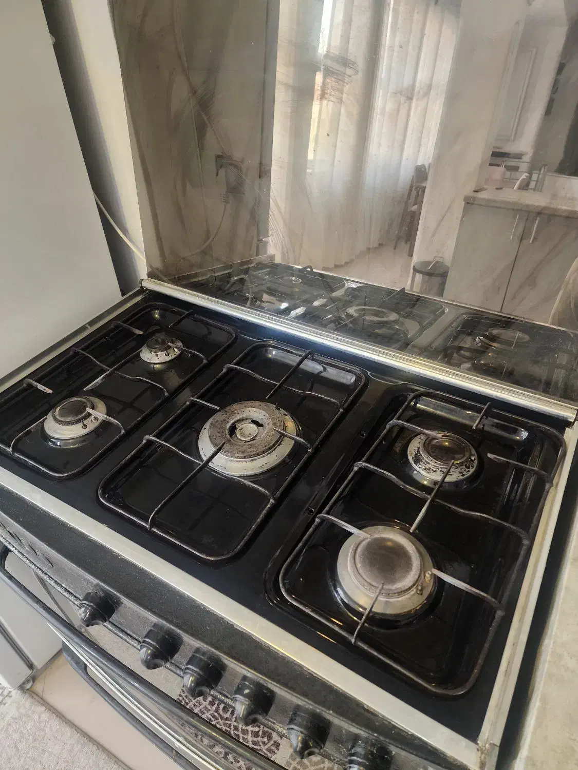 گاز ۵ شعله و ماشین لباسشویی آبسال|اجاق گاز و لوازم برقی پختوپز|مشهد, فارغ التحصیلان|دیوار