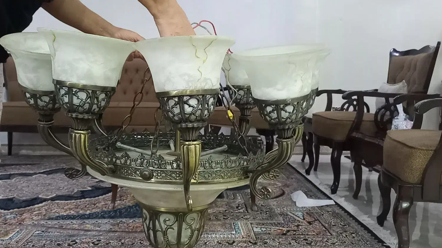 لوستر  ۸ شعله|لوستر و چراغ آویز|فردیس, شهرک ناز|دیوار