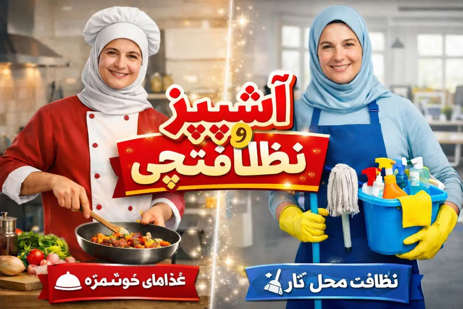 یک نفر نیروی نظافت و آشپز|استخدام سرایداری و نظافت|پاکدشت, پاکدشت (مامازند)|دیوار