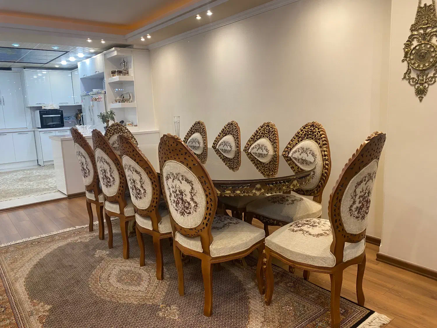 میز غذاخوری ده نفره|میز و صندلی غذاخوری|تبریز, |دیوار