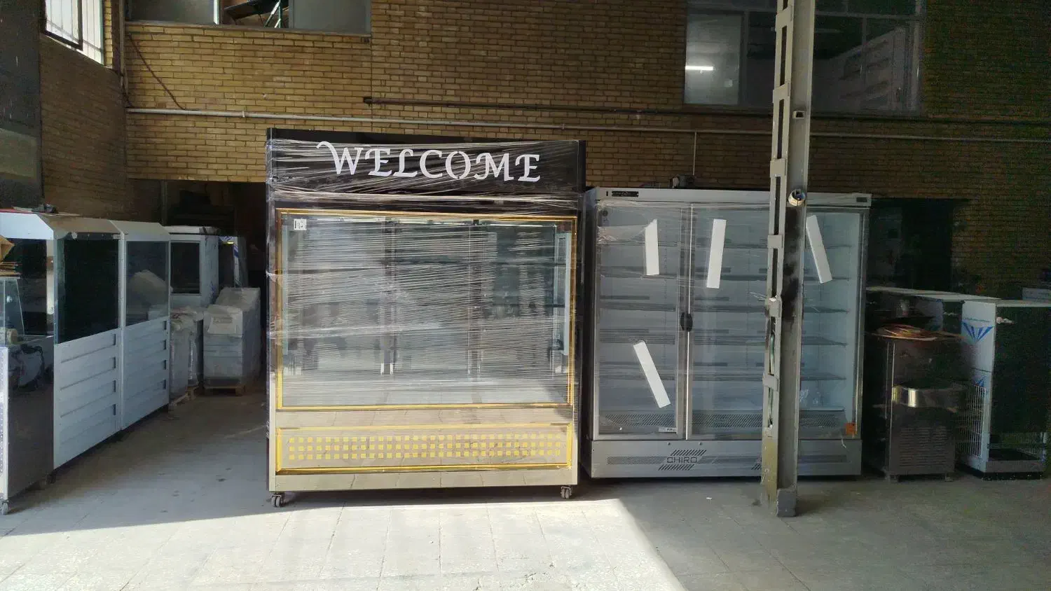 یخچال ویترینی/استیل/دوطرف نما/مرغی/فروشگاه|فروشگاه و مغازه|اصفهان, درب کوشک|دیوار