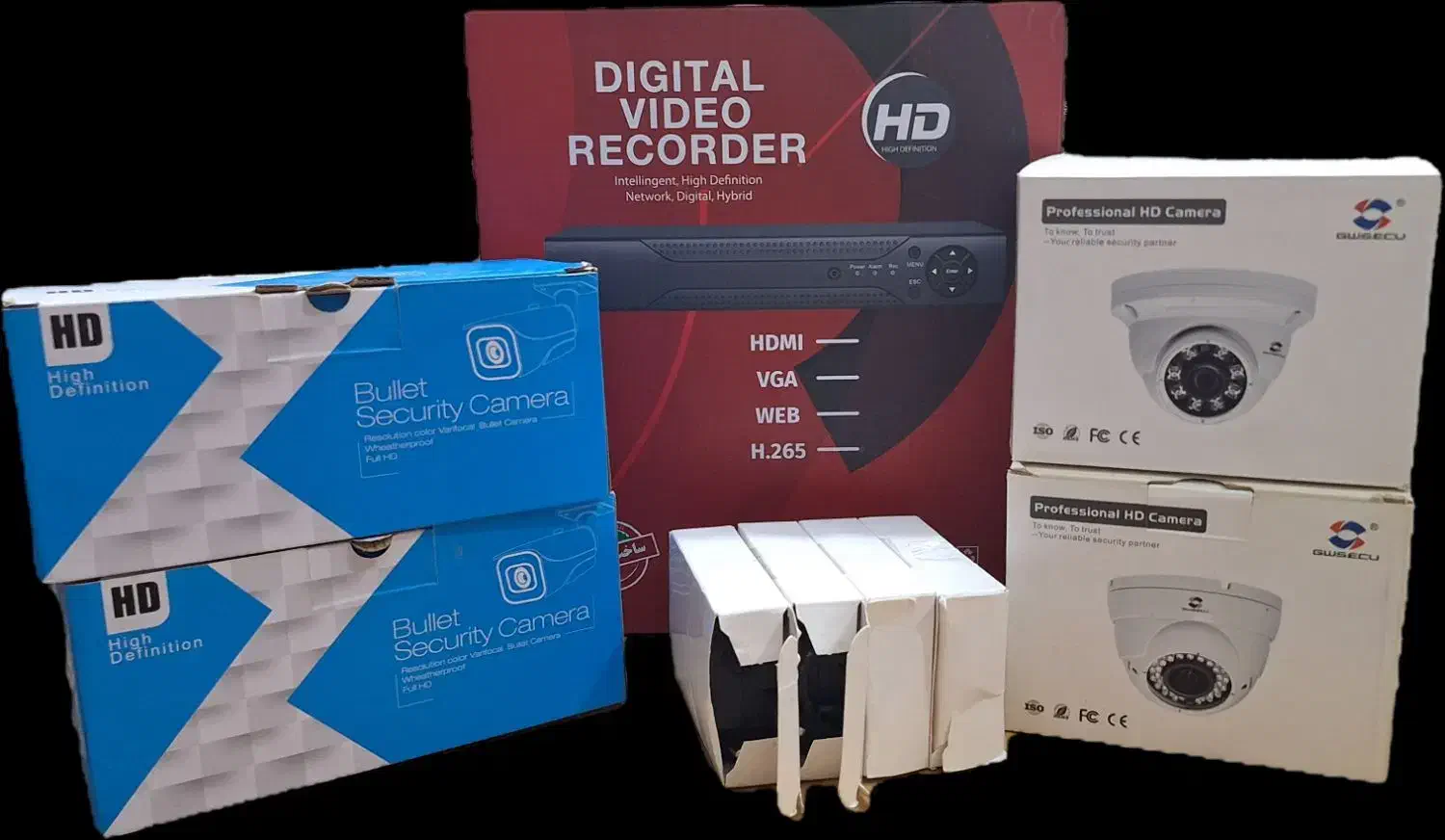 پک کامل دوربین مداربسته به همراه دستگاه UPS|دوربین مداربسته|ری, شهادت|دیوار