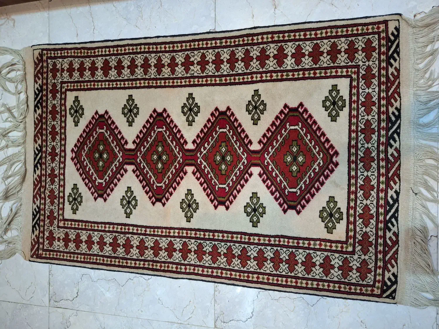 قالیچه ترکمن دستبافت|فرش|تهران, حکیمیه|دیوار