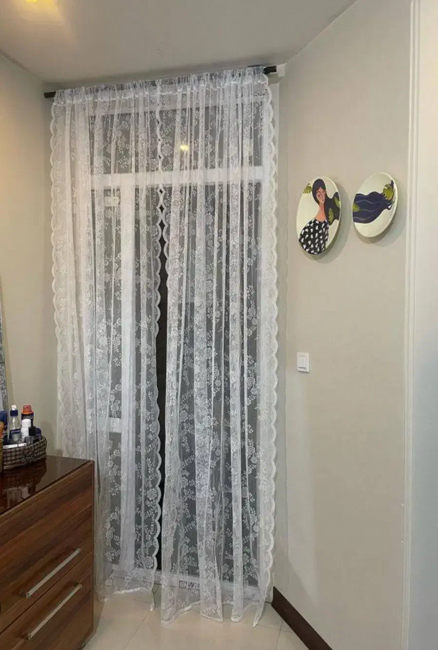 یک جفت پرده تور ایکیا نو|پرده، رانر، رومیزی|سلمانشهر, |دیوار