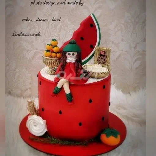 کیک خانگی به مناسبت شب یلدا|خوردنی و آشامیدنی|لردگان, |دیوار