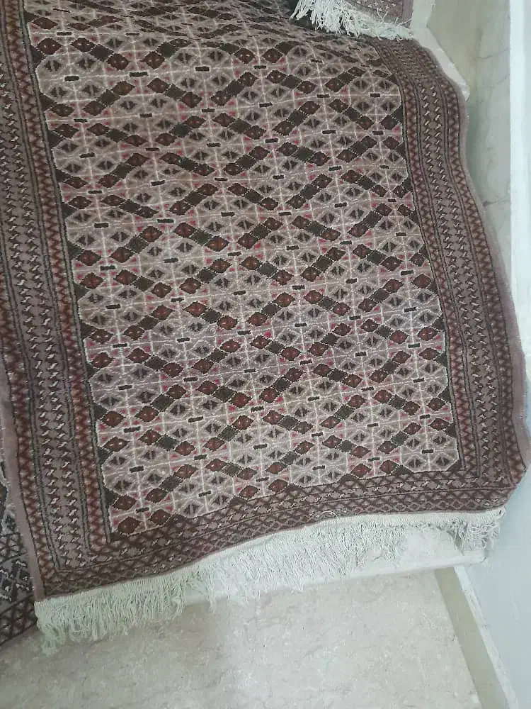 فرش دستبافت ترکمن یک در یک ونیم بدون زدگی و آسیب|فرش|اسلامآباد غرب, |دیوار