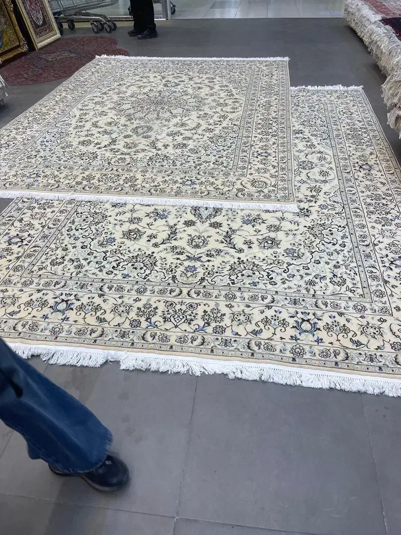 فرش دستباف (بساک)جفت ۹ متری نایین ۹ لا|فرش|مشکیندشت, |دیوار