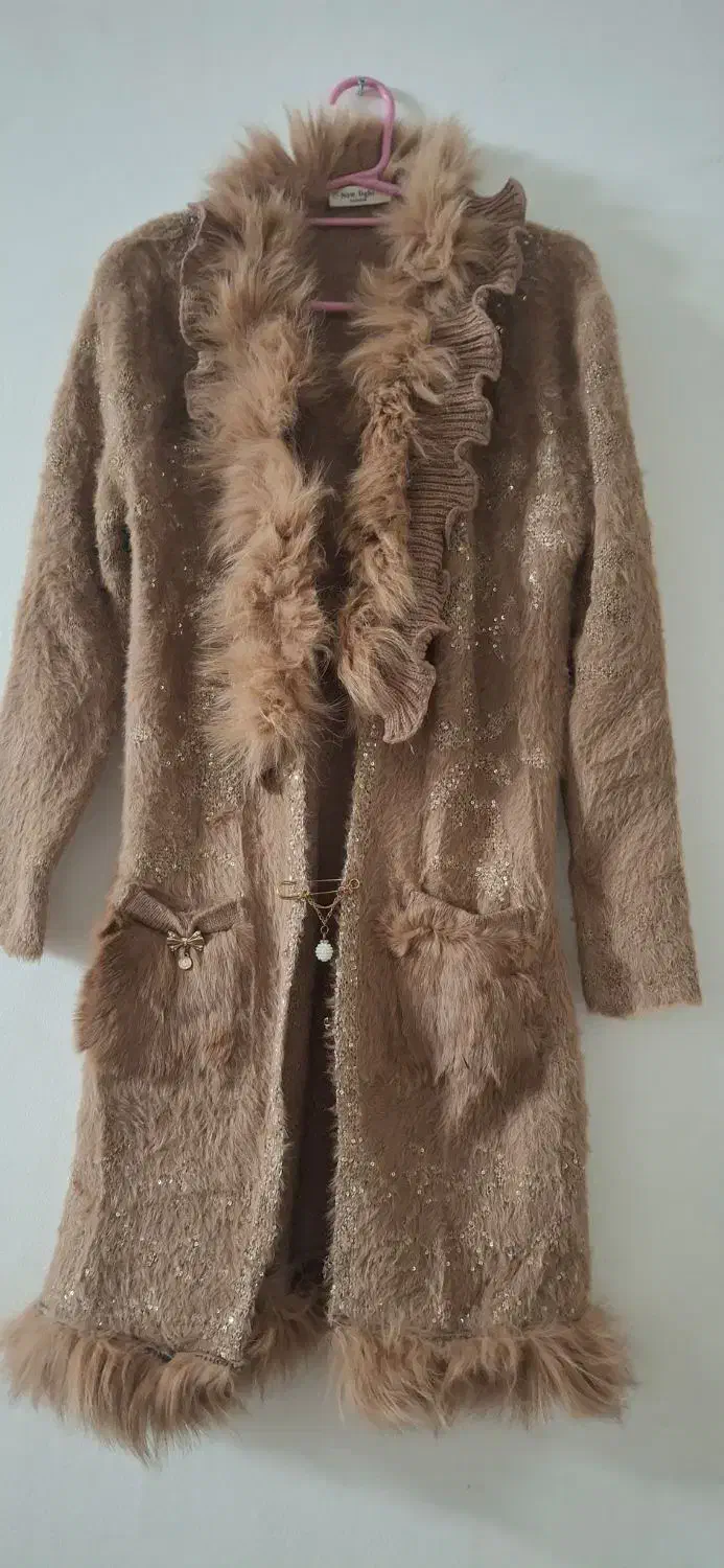 کاپشن چرم مشکی پالتو خز|کفش و لباس بچه|مشهد, شیرودی|دیوار