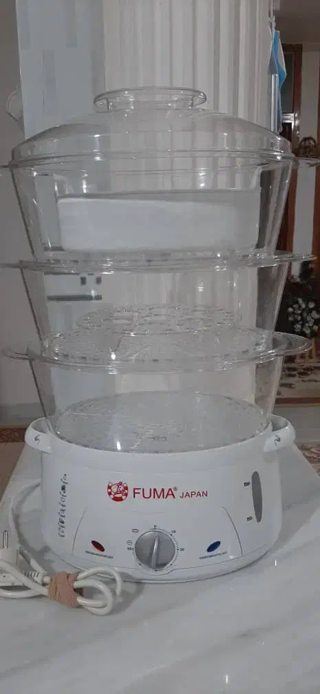 بخارپز سه طبقه فوما ژاپن|اجاق گاز و لوازم برقی پختوپز|ایوان, |دیوار