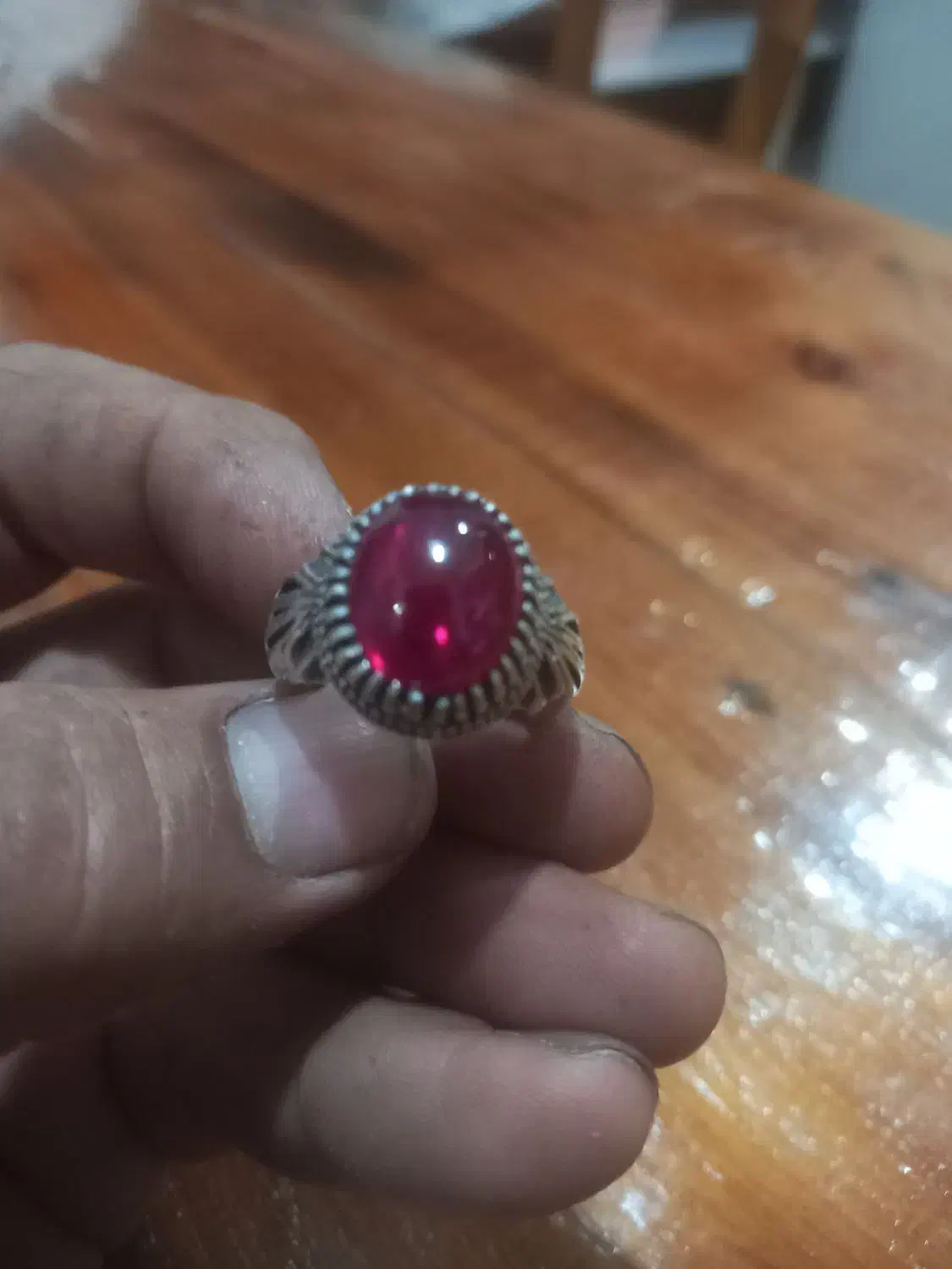 انگشتر قدیمی نقره|جواهرات|لنگرود, |دیوار