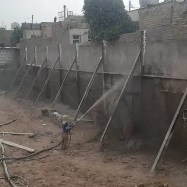 خاکبرداری، فوم بتن، شاتکریت، نیلینگ، شیب بندی|خدمات پیشه و مهارت|شیراز, بعثت|دیوار