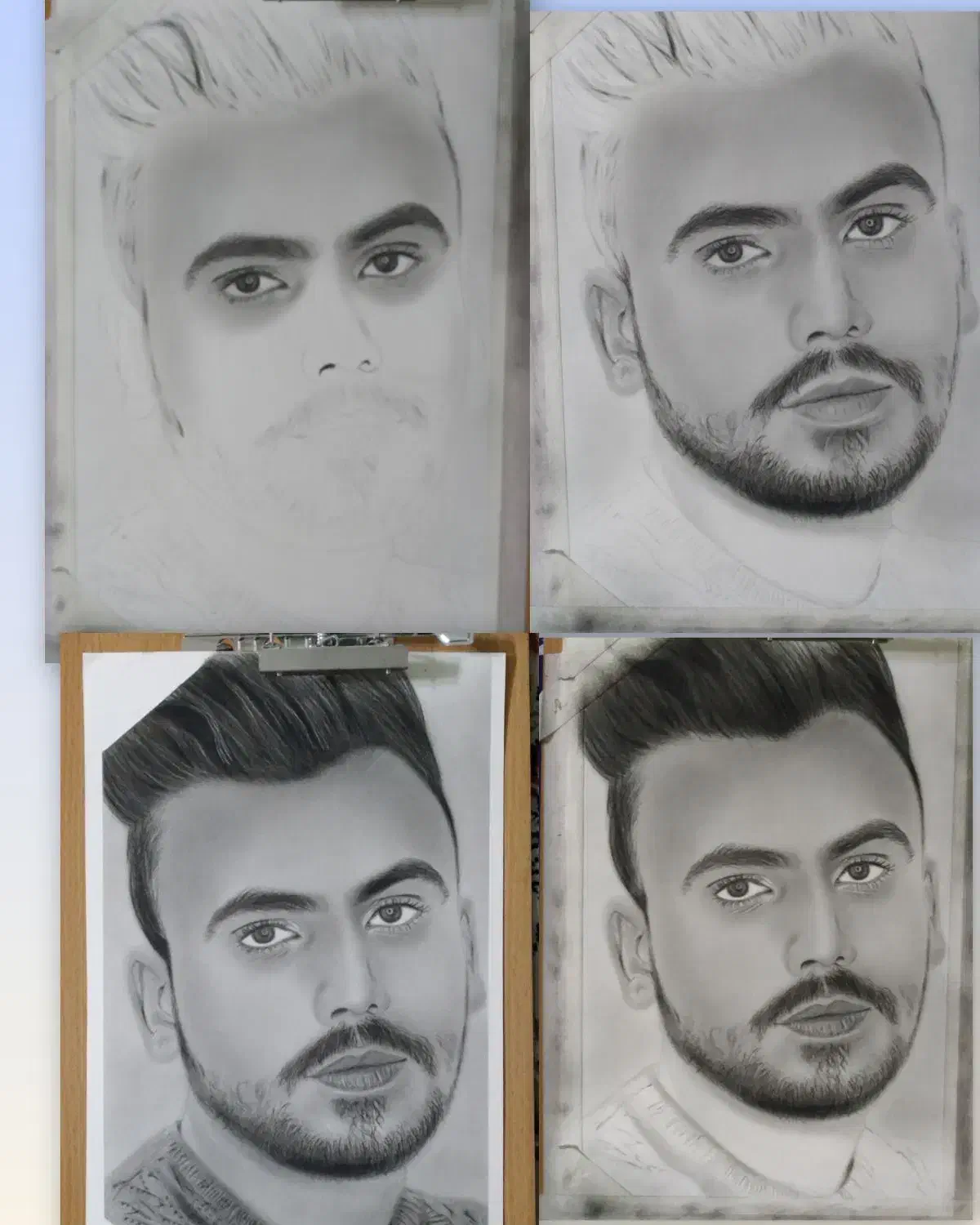 سفارش نقاشی چهره سیاه قلم|تابلو، نقاشی، عکس|مشهد, مصلی (کارمندان اول)|دیوار