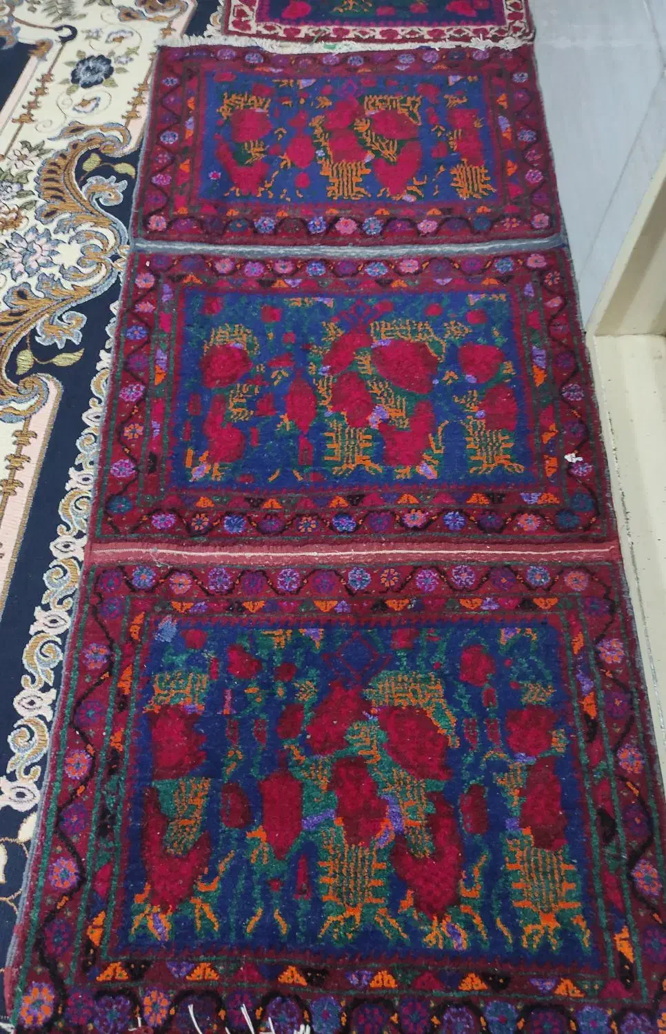 پشتی و تابلوفرش دست بافت|فرش|کرمان, |دیوار