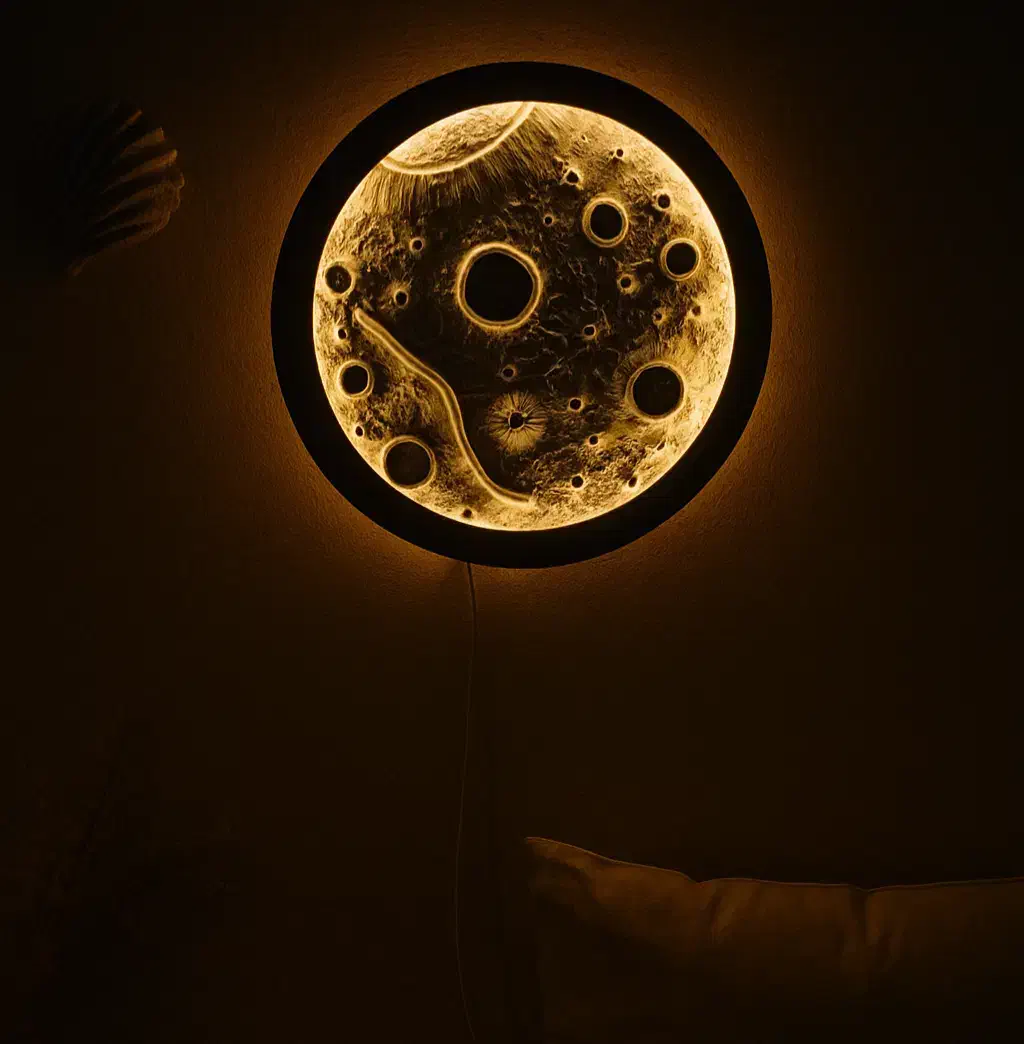 تابلو ماه شب تاب(چراغ خواب)|تابلو، نقاشی، عکس|آمل, |دیوار