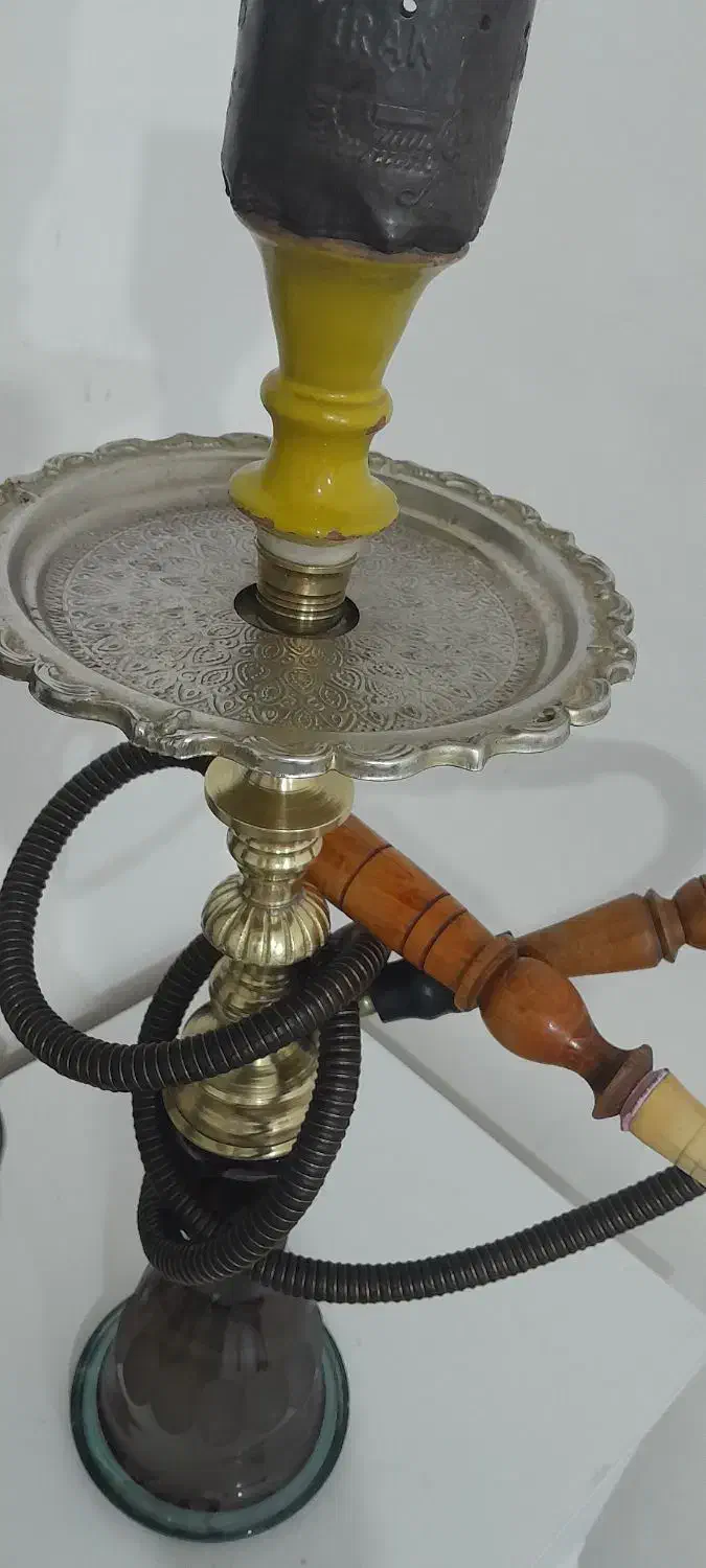 یک عدد قلیان برنجی اصل در شوط|کلکسیون و سرگرمی|شوط, |دیوار