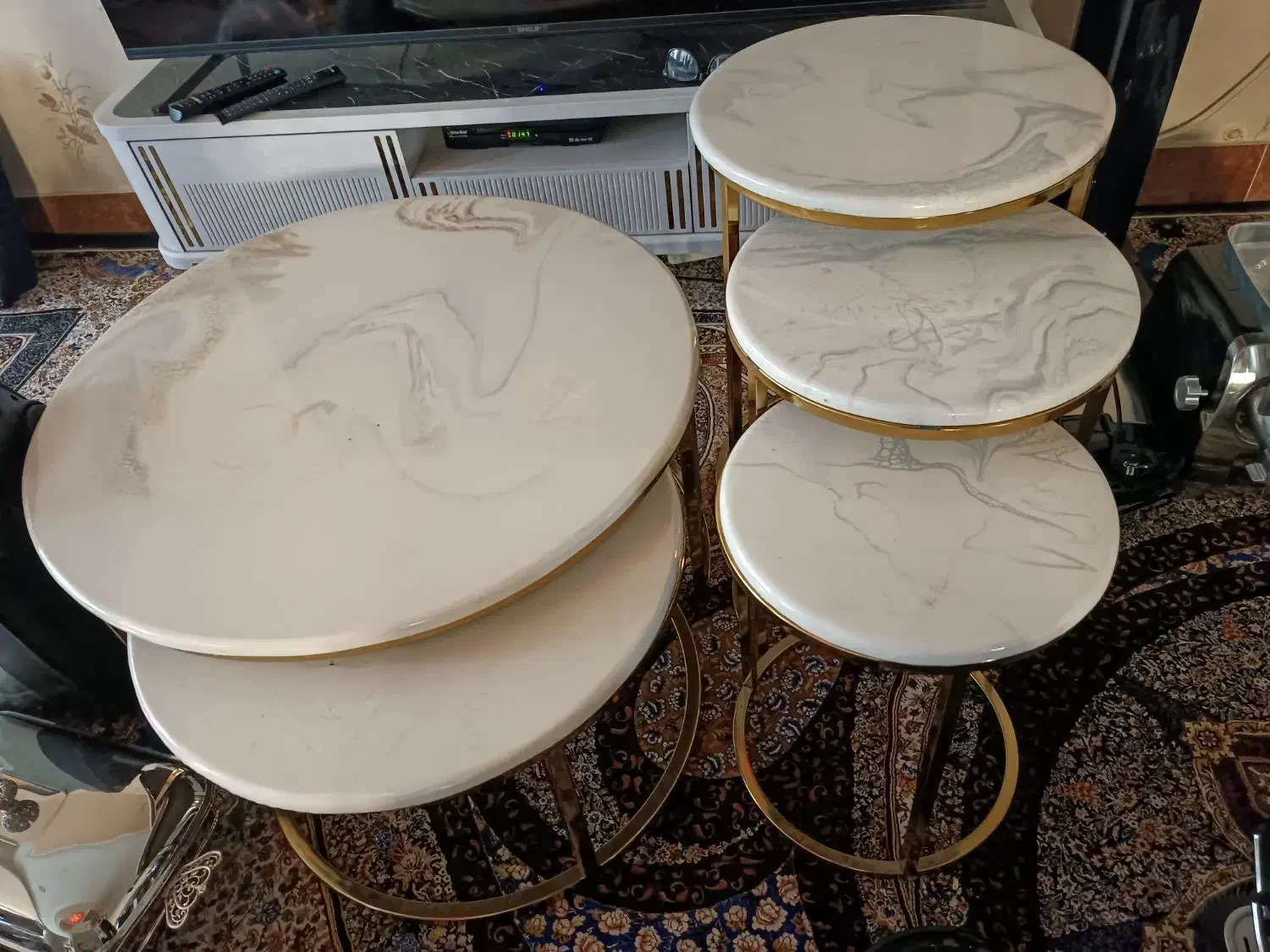 جلو مبلی پنج تیکه سنگ اصل|مبلمان خانگی و میز عسلی|سیرجان, |دیوار