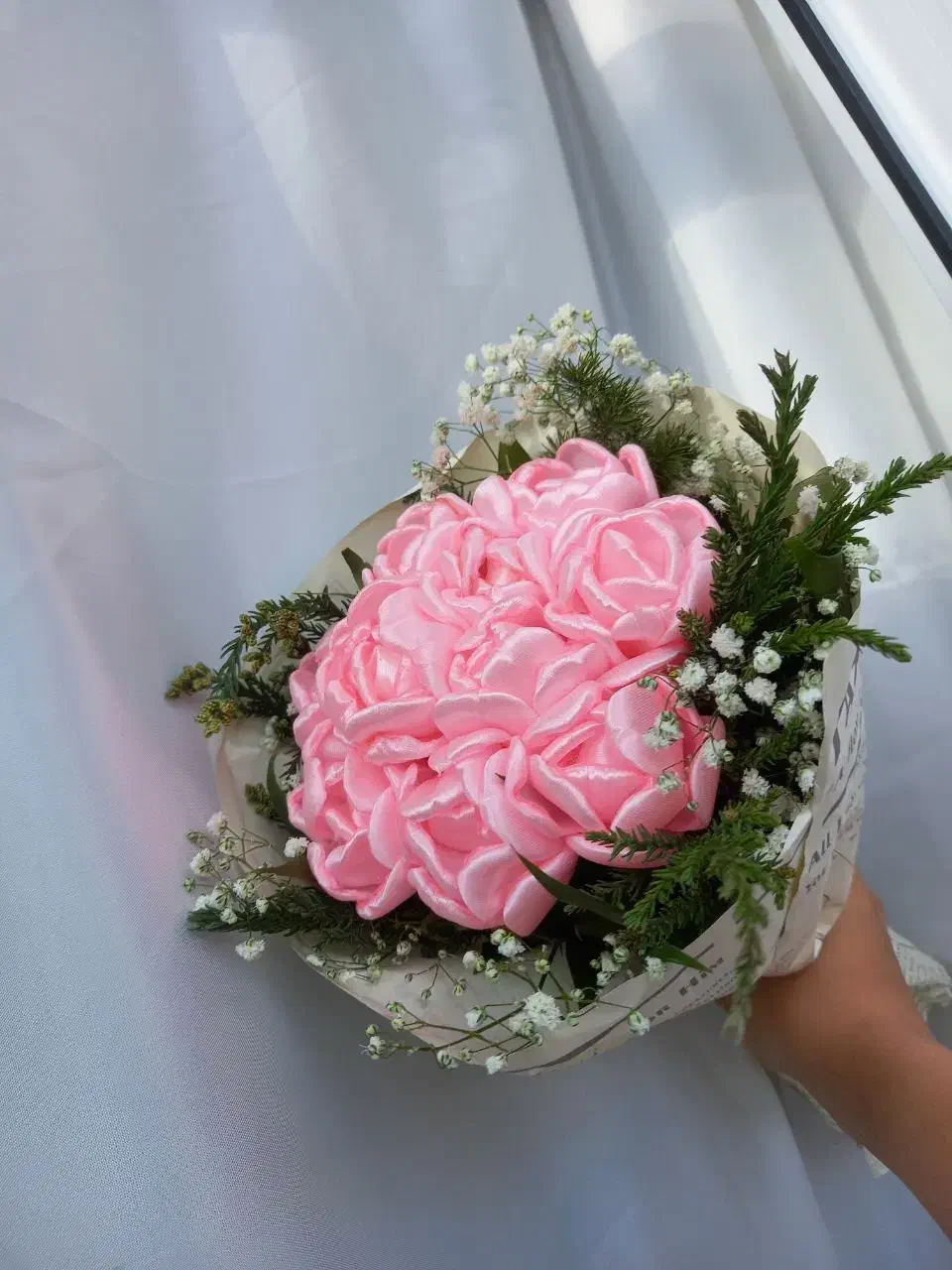 دسته گل ربانی و پروانه ای|گل مصنوعی|تبریز, |دیوار