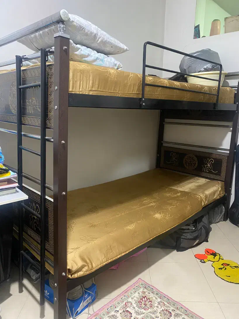 تخت ۲ طبقه فلزی|تخت و سرویس خواب|ری, فیروزآبادی|دیوار