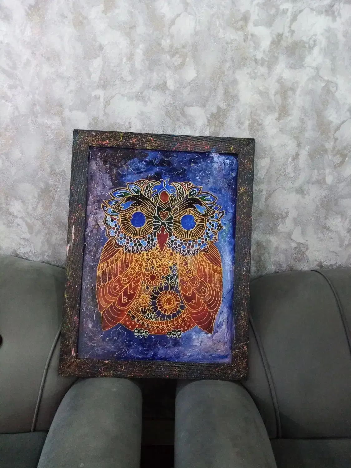 قاب عکس جغد|تابلو، نقاشی، عکس|بوشهر, |دیوار