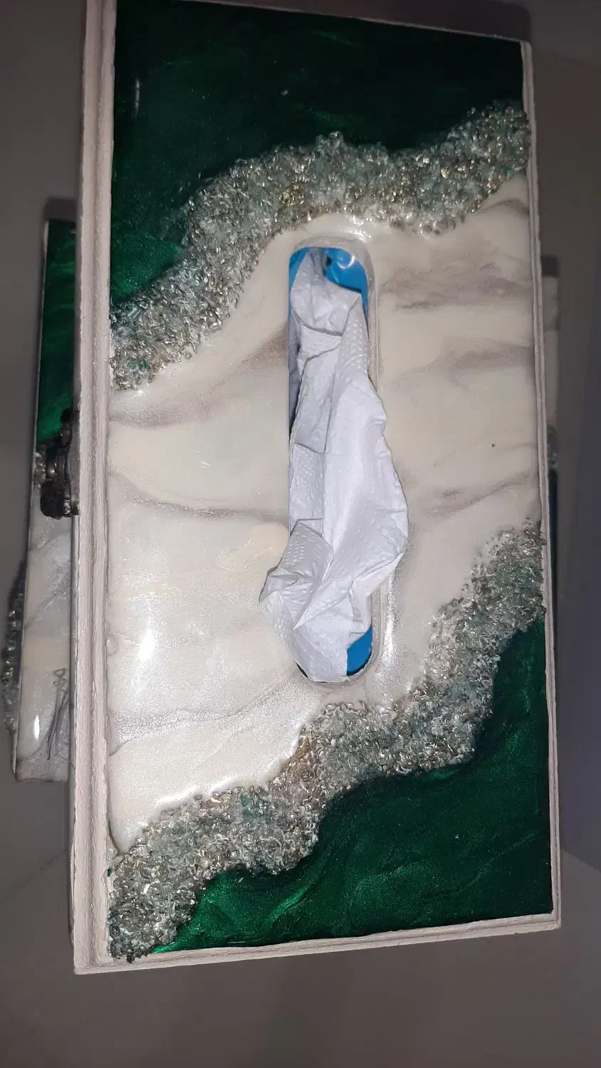 سطل و جا دستمالی کنار سالنی|صنایع دستی و سایر لوازم تزئینی|قم, انسجام|دیوار