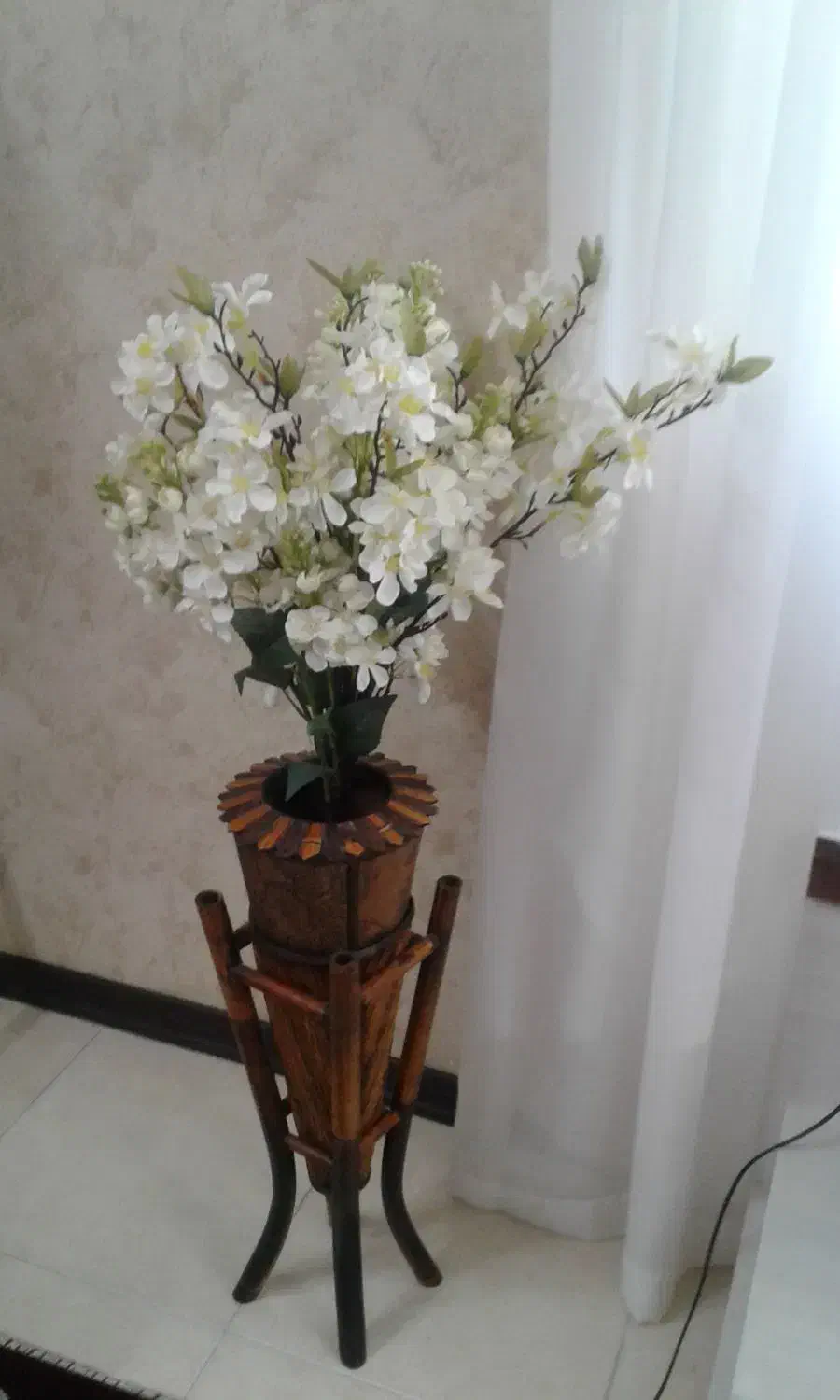 گل مصنوعی همراه گلدان|گل مصنوعی|شاندیز, |دیوار