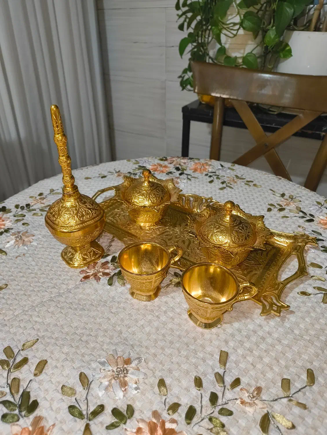 قندان و سینی و قهوه خوری وگلاب پاش|ظروف سرو و پذیرایی|تهران, امام زاده عبدالله|دیوار