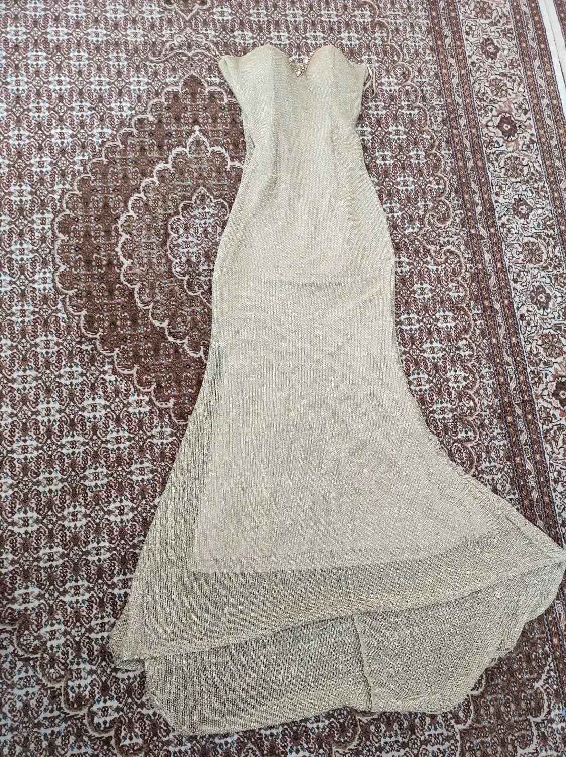 پیراهن مجلسی لانه زنبوری طلایی|لباس|تبریز, |دیوار