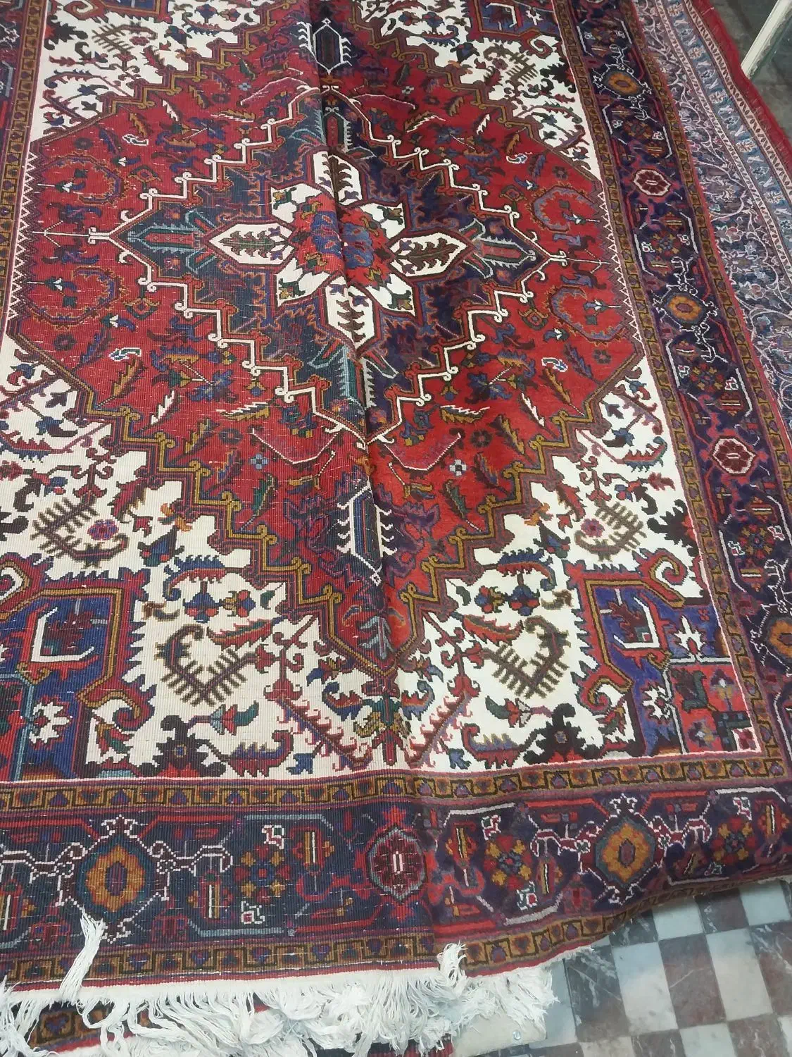 جفت فرش۶متری  دستبافت|فرش|بناب, |دیوار