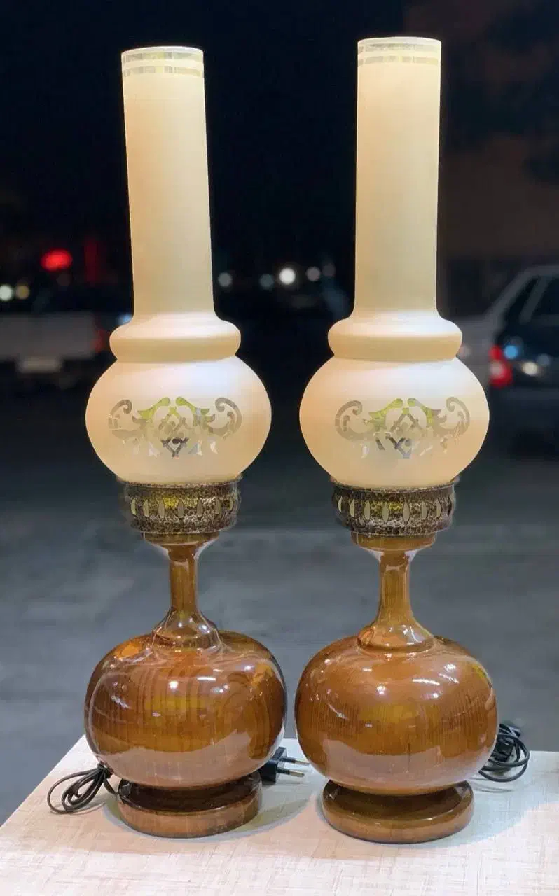 گردسوز و آباژور چوبی (چوبی جات)|چراغ خواب و آباژور|بیرجند, |دیوار