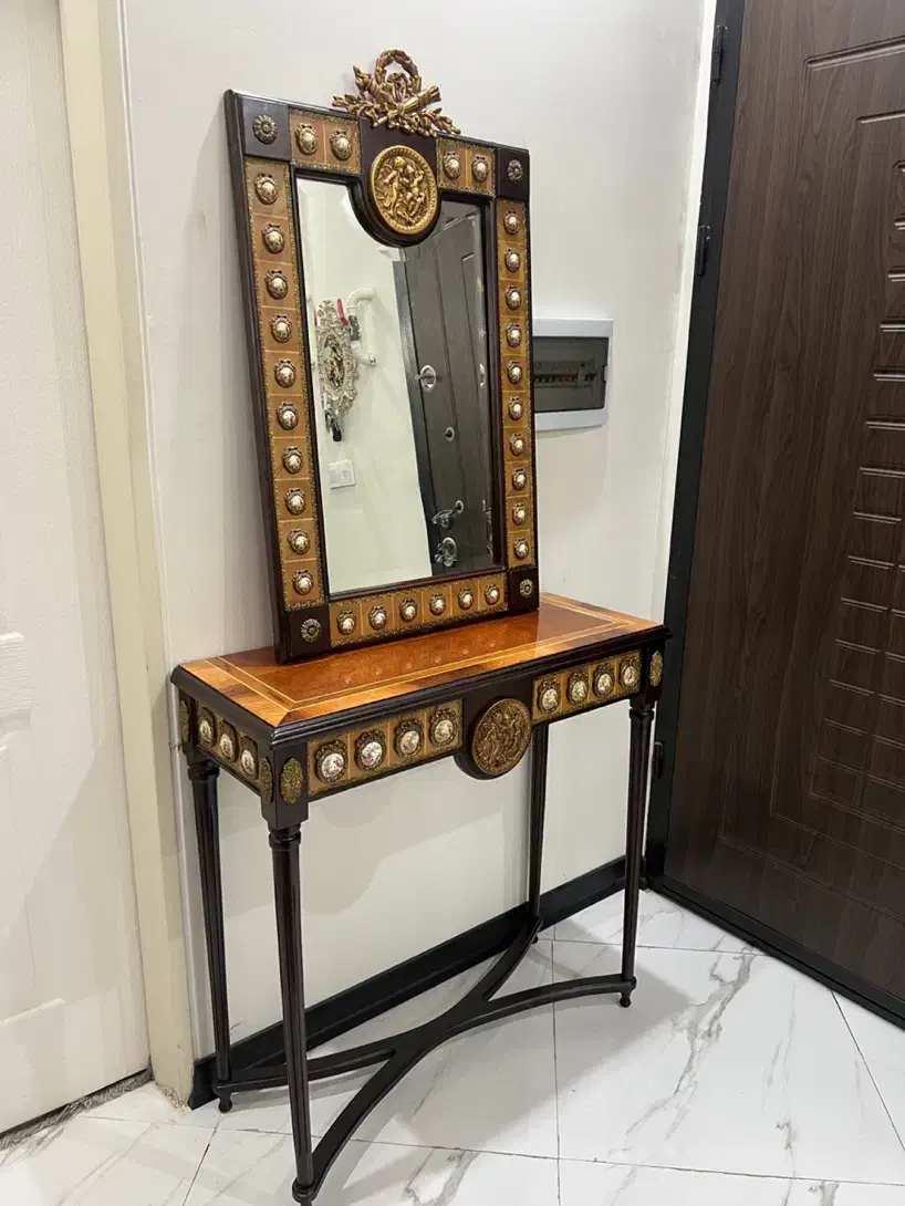 اینه کنسول قدیمی انتیک لمونژ دنسی مینی بوفه میزبار|بوفه، ویترین، کنسول|تهران, افسریه جنوبی|دیوار