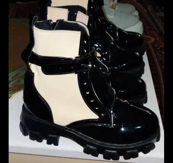 پوتین مشکی کرمی سایز ۳۷|کیف، کفش، کمربند|گوگان, |دیوار