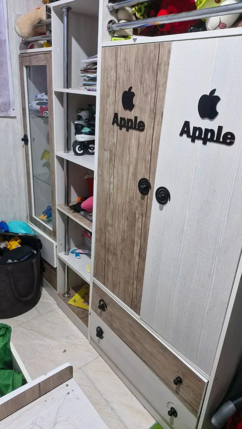 کمد لباس و ویترین وکتابخانه|جاکفشی، کمد، دراور|مشکیندشت, |دیوار