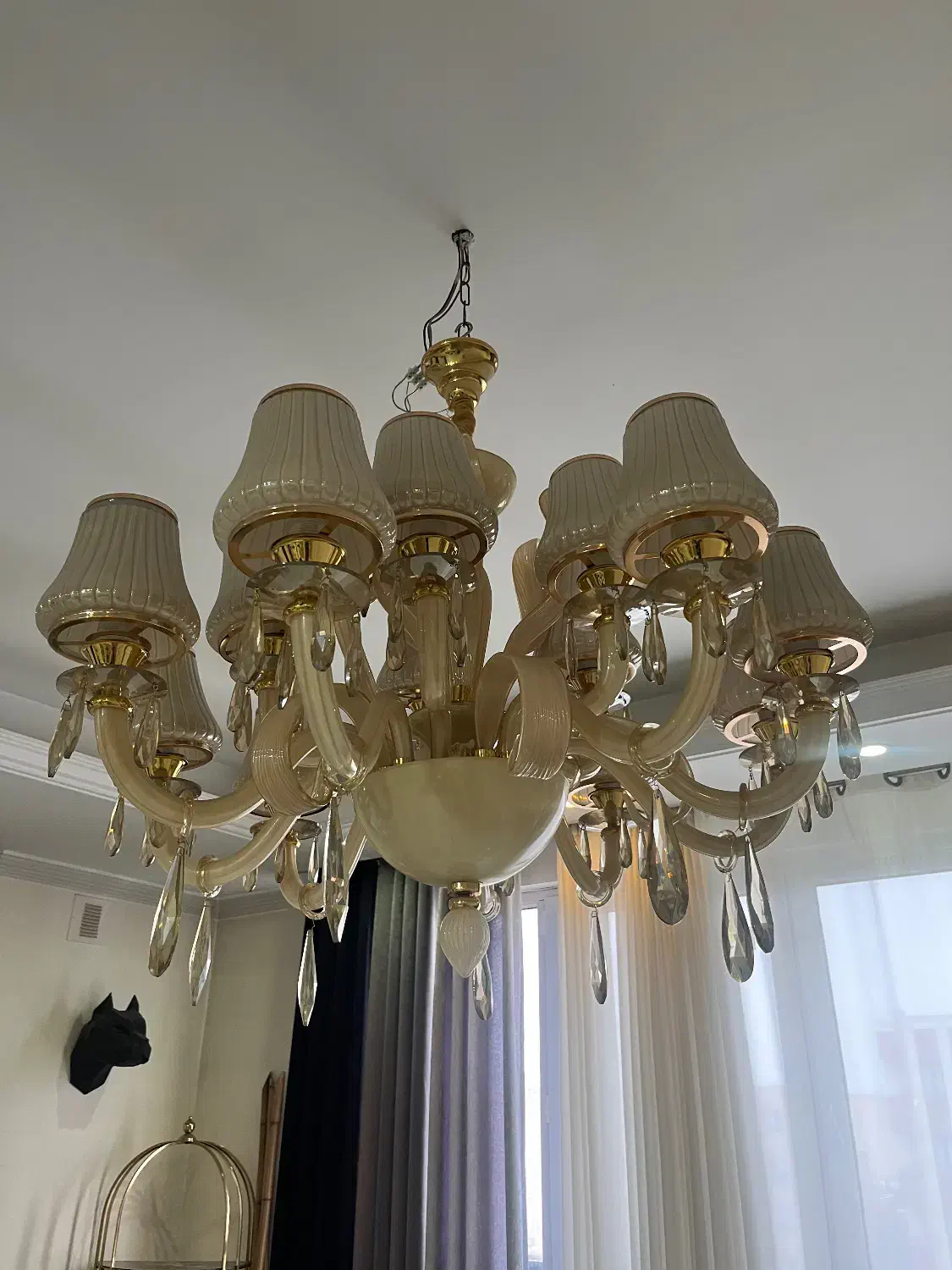 لوستر شامپاینی ۱۵ شاخه|لوستر و چراغ آویز|تهران, جوادیه تهرانپارس|دیوار