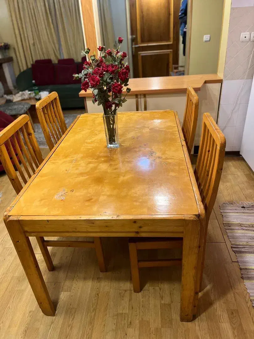 میز نهارخوری نراد|میز و صندلی غذاخوری|بابلسر, |دیوار