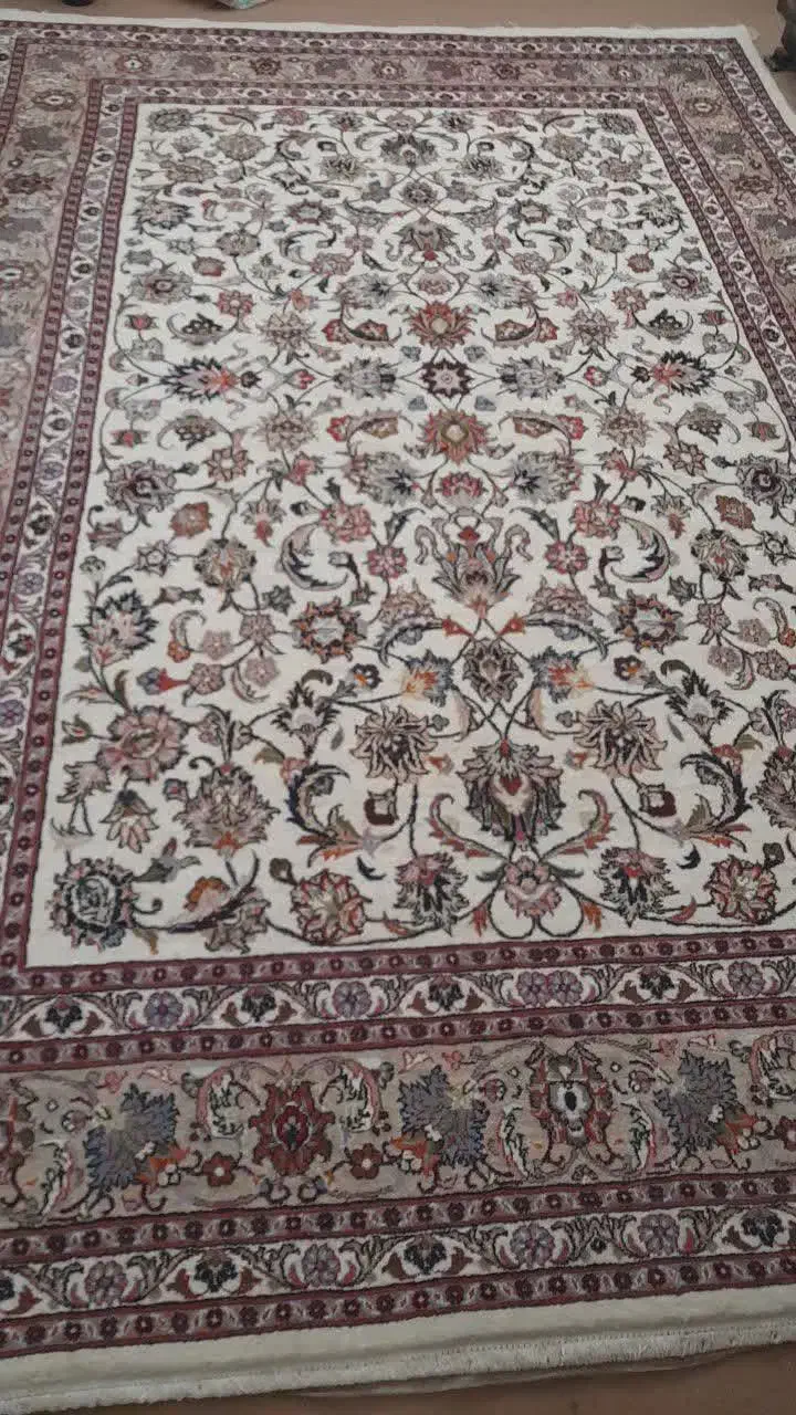یک تخته فرش 12متری دستباف مشهد طرح افشان کرم|فرش|قم, چهل درخت‎|دیوار