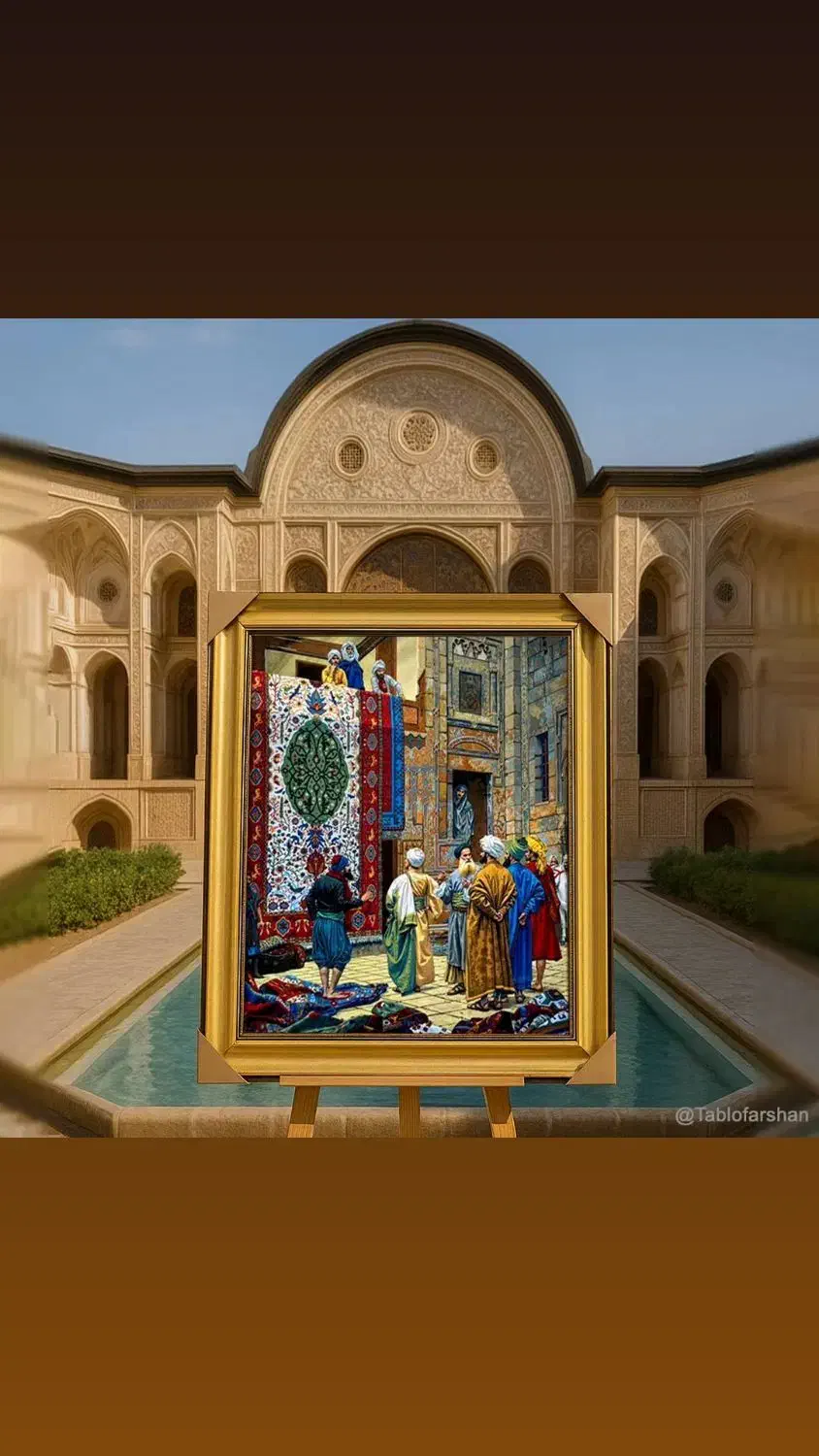 تابلو فرش چاپی چهره|تابلو فرش|آران و بیدگل, |دیوار