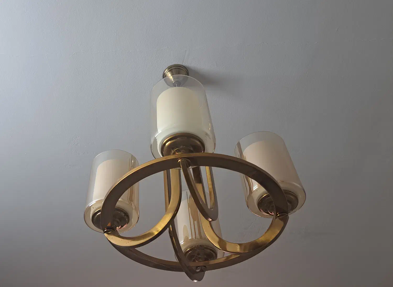 لوستر طلایی کلاسیک ،بدون هیچ ایراد|لوستر و چراغ آویز|لنجان, |دیوار